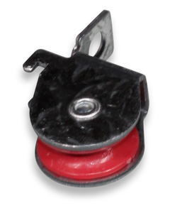 Pulley 7/8" 22.2mm plastic with bracket cross member